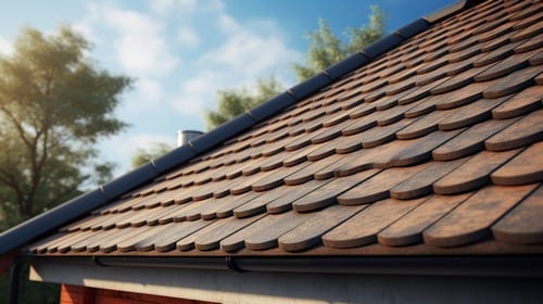 roof with visible shingles